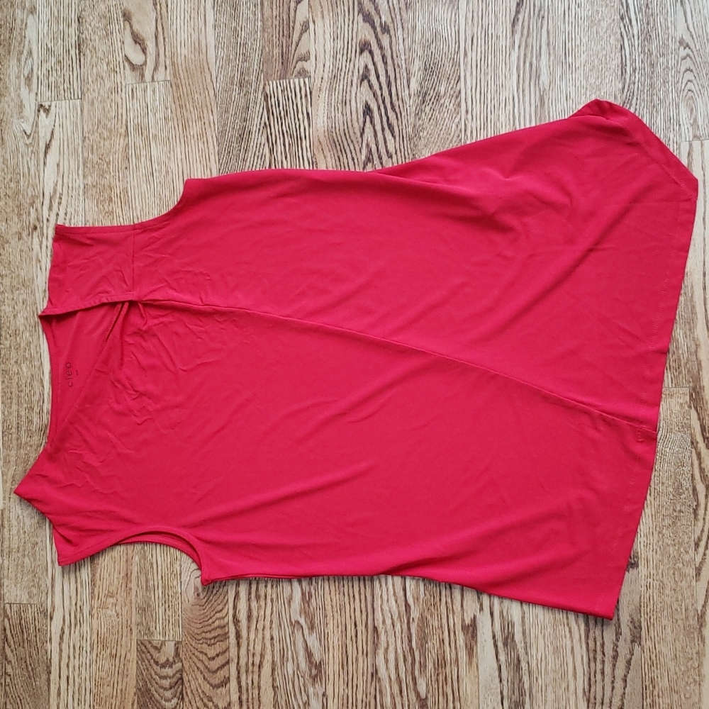 (M) Cleo Solid Color Assymetrical Minimalist Top Soft Abstract Cleo